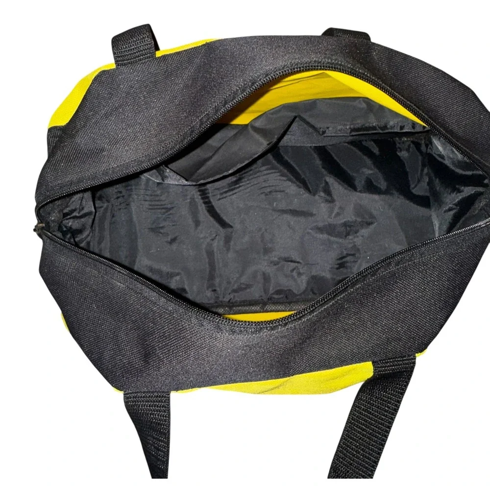 RARE Vintage Retro Adidas Made Syria Duffel Bag Yellow Black Gym Sports Travel